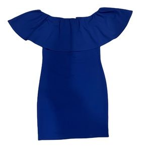 Pinc Brand Off The Shoulder Flounce Royal Blue Dress XL